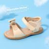 DREAM PAIRS Girls Sandals Fashion Bow Summer Shoes for Toddler/Little Kid(Khaki)