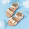 DREAM PAIRS Girls Sandals Fashion Bow Summer Shoes for Toddler/Little Kid(Khaki)
