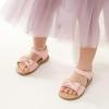 DREAM PAIRS Girls Sandals Fashion Bow Summer Shoes for Toddler/Little Kid(Pink)