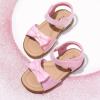 DREAM PAIRS Girls Sandals Fashion Bow Summer Shoes for Toddler/Little Kid(Pink-glitter)