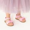 DREAM PAIRS Girls Sandals Fashion Bow Summer Shoes for Toddler/Little Kid(Pink-glitter)