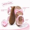 DREAM PAIRS Girls Sandals Fashion Bow Summer Shoes for Toddler/Little Kid(Pink-glitter)