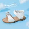 DREAM PAIRS Girls Sandals Fashion Bow Summer Shoes for Toddler/Little Kid(White)