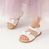 DREAM PAIRS Girls Sandals Fashion Bow Summer Shoes for Toddler/Little Kid(White)