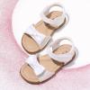 DREAM PAIRS Girls Sandals Fashion Bow Summer Shoes for Toddler/Little Kid(White-glitter)