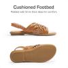 DREAM PAIRS Girls Sandals Gladiator Braided Flat Open Toe Summer Sandals(Brown)