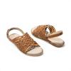 DREAM PAIRS Girls Sandals Gladiator Braided Flat Open Toe Summer Sandals(Brown)