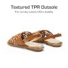 DREAM PAIRS Girls Sandals Gladiator Braided Flat Open Toe Summer Sandals(Brown)