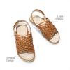 DREAM PAIRS Girls Sandals Gladiator Braided Flat Open Toe Summer Sandals(Brown)