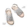 DREAM PAIRS Girls Sandals Gladiator Braided Flat Open Toe Summer Sandals(Silver)