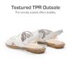 DREAM PAIRS Girls Sandals Gladiator Braided Flat Open Toe Summer Sandals(White)