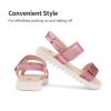 DREAM PAIRS Girls Sandals Glitter Two Strapped Casual Open Toe Sandals Little Kid/Big Kid(Hot Pink)