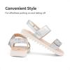 DREAM PAIRS Girls Sandals Glitter Two Strapped Casual Open Toe Sandals Little Kid/Big Kid(Silver)