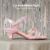 DREAM PAIRS Girls Sandals Low Heel Dress Open Toe Sandals Flower Wedding Party for Little Kid/Big Kid(Rose Gold)