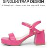 DREAM PAIRS Girls Sandals Open Toe Low Block Chunky Heels Sandals Party Dress Pumps Shoes for Little Big Kid(Hot Pink)