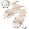 DREAM PAIRS Girls Wedge Sandals Flatform Open Toe Summer Platform Sandals Flower Wedding Party for Little Kid/Big Kid(Ivory)