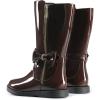 DREAM PAIRS Toddler Girls Mid Calf Boots Side Zipper Riding Shoes(Brown/Pat)