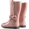 DREAM PAIRS Toddler Girls Mid Calf Boots Side Zipper Riding Shoes(Pink/Pat)