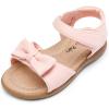 DREAM PAIRS Girls Sandals Fashion Bow Summer Shoes for Toddler/Little Kid(Pink)