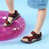DREAM PAIRS Boys Girls Sandals Kids Adventurous Light-Weight Adjustable Straps Summer Sandals (Toddler/Little Kid/Big Kid)(Black/Red)