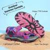 DREAM PAIRS Boys Girls Sandals Kids Adventurous Light-Weight Adjustable Straps Summer Sandals (Toddler/Little Kid/Big Kid)(Fuchsia/Purple)