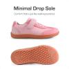 DREAM PAIRS Boys Girls Shoes Kids Barefoot Wide Toe Casual Walking Lightweight Running Athletic Sneakers Little Kid Big Kid(Pink)