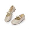 DREAM PAIRS Girls Ballerina Dress Shoes Mary Jane Flats(Gold/Glitter W)