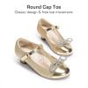 DREAM PAIRS Girls Dress Shoes Mary Jane Heel T-Strap Party Flower Wedding Princess Pumps for Little Big Kid(Gold)
