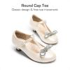 DREAM PAIRS Girls Dress Shoes Mary Jane Heel T-Strap Party Flower Wedding Princess Pumps for Little Big Kid(Ivory)