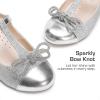 DREAM PAIRS Girls Dress Shoes Mary Jane Heel T-Strap Party Flower Wedding Princess Pumps for Little Big Kid(Silver)