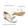 DREAM PAIRS Girls Dress Shoes Mary Jane Heel T-Strap Party Flower Wedding Princess Pumps for Little Big Kid(White)