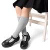 DREAM PAIRS Girls Mary Jane Dress Shoes Chunky Platform School Uniform Shoes T-Strap Oxfords Loafers Star Flats(Black)