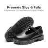 DREAM PAIRS Girls Mary Jane Dress Shoes Chunky Platform School Uniform Shoes T-Strap Oxfords Loafers Star Flats(Black)