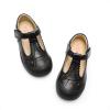 DREAM PAIRS Girls Mary Jane Dress Shoes School Uniform Toe-Protective T-Strap Ballet Flats Toddler Little Kid(Black)