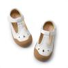 DREAM PAIRS Girls Mary Jane Dress Shoes School Uniform Toe-Protective T-Strap Ballet Flats Toddler Little Kid(White)