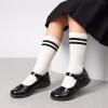 DREAM PAIRS Girls School Uniform Shoes Mary Jane Black Flats(All Black)