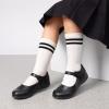 DREAM PAIRS Girls School Uniform Shoes Mary Jane Black Flats(Black)
