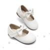 DREAM PAIRS Toddler Flower Girl Dress Shoes Little Girls Mary Janes Ballet Flats Ballerina Shoes Wedding Party(All White)