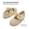 DREAM PAIRS Toddler Flower Girl Dress Shoes Little Girls Mary Janes Ballet Flats Ballerina Shoes Wedding Party(Gold/Glitter)