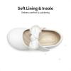 DREAM PAIRS Toddler Flower Girl Dress Shoes Little Girls Mary Janes Ballet Flats Ballerina Shoes Wedding Party(White/Pu)