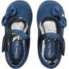 DREAM PAIRS Toddler Girls Dress Shoes Mary Jane Flats, Girls School Uniform Flats Bow Ballerina Shoes(Navy/Satin)
