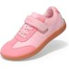 DREAM PAIRS Boys Girls Shoes Kids Barefoot Wide Toe Casual Walking Lightweight Running Athletic Sneakers Little Kid Big Kid(Pink)