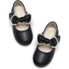 DREAM PAIRS Toddler Flower Girl Dress Shoes Little Girls Mary Janes Ballet Flats Ballerina Shoes Wedding Party(Black/Pu)