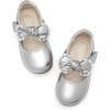 DREAM PAIRS Toddler Flower Girl Dress Shoes Little Girls Mary Janes Ballet Flats Ballerina Shoes Wedding Party(Sliver)