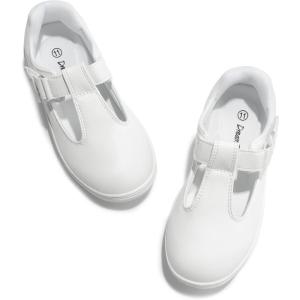 DREAM PAIRS Girls Mary Jane Shoes T-Strap Flat Sneakers for School Uniform Dress Shoes for Toddler/Little Kid, Casual Daily Wear, Special Events(White)