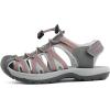 DREAM PAIRS Womens Closed Toe Hiking Summer Outdoor Sport Athletic Sandals(Grey/Coral)