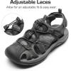 DREAM PAIRS Women’s Hiking Sandals Adventurous Summer Sports Shoes Outdoor(Black/Dark Grey)