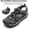 DREAM PAIRS Women’s Hiking Sandals Adventurous Summer Sports Shoes Outdoor(Black/Light Grey)