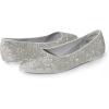 DREAM PAIRS Women’s Sole-Shine Rhinestone Ballet Flats Shoes(Silver-rhinestone)
