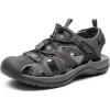 DREAM PAIRS Women’s Hiking Sandals Adventurous Summer Sports Shoes Outdoor(Black/Dark Grey)